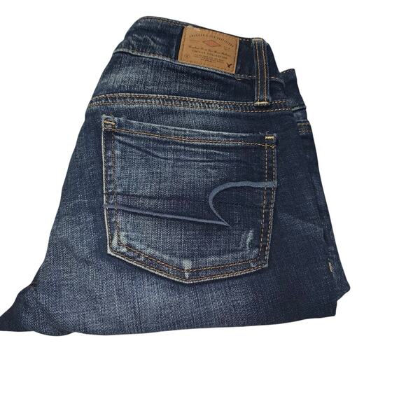 American Eagle Jeans Womans 0 Jegging Ankle Super Stretch Denim Distressed - Picture 9 of 11